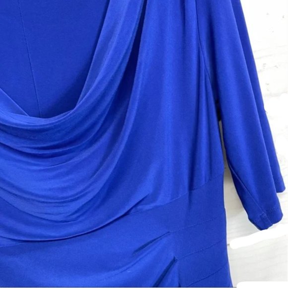 Ralph Lauren Cowl Neck Dress Side Drape Rouching Size 2 - Picture 11 of 17